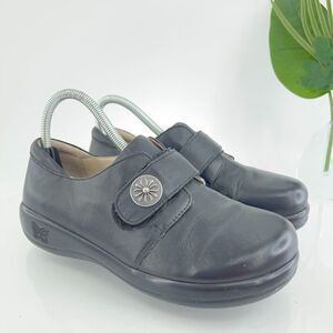 Alegria Women's Joleen Loafer Size 37 7 Slip On Nursing Shoe Black Leather
